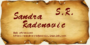 Sandra Radenović vizit kartica